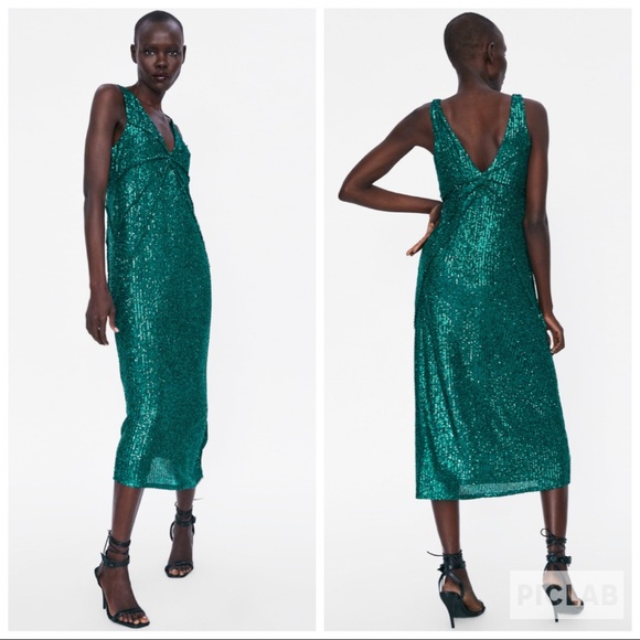 Zara Dresses & Skirts - NWT • Zara • Sequin Dress with Seam Detail